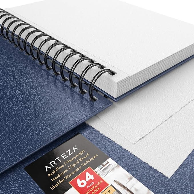 ARTEZA Watercolor Sketchbook Set, 64 Pages per Book, 5.5 x 8.5 Inches, - Image 6