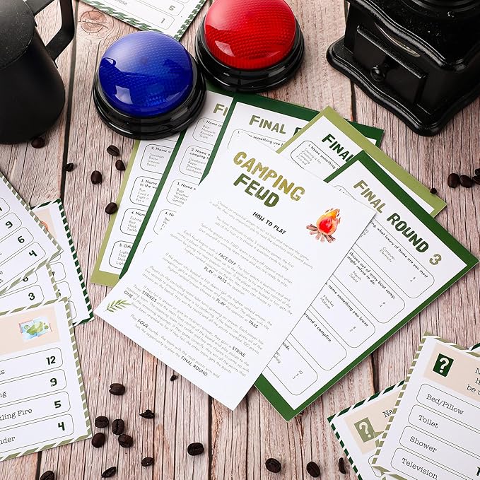30 Pcs Camping Friendly Feud Game Set Camping Party Game Trivia Quiz - Image 4