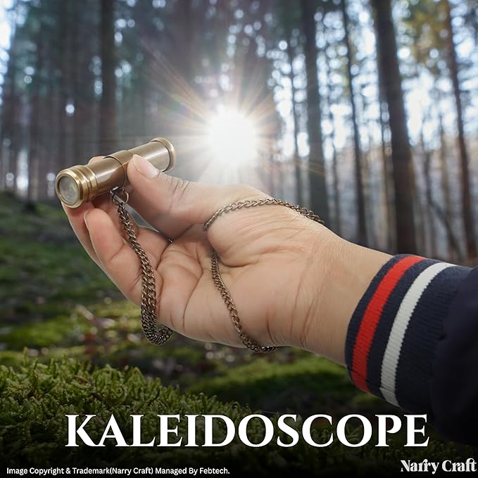 Brass Kaleidoscope with Wooden Box | Handcrafted Vintage Kaleidoscope with - Image 5