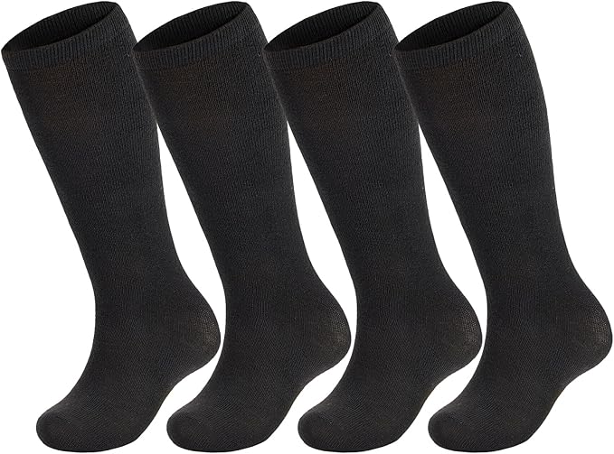 American Trends 2 Pairs Baseball Soccer Socks Youth Boy Girl Kids Toddler Softball Football Tball Socks Knee High Accessories