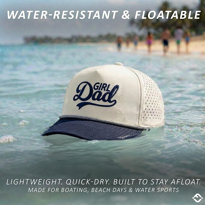Funky Junque Performance Waterproof Golf Rope Hat – Cool Breathable Workout 5 Panel Snapback Cap for Men