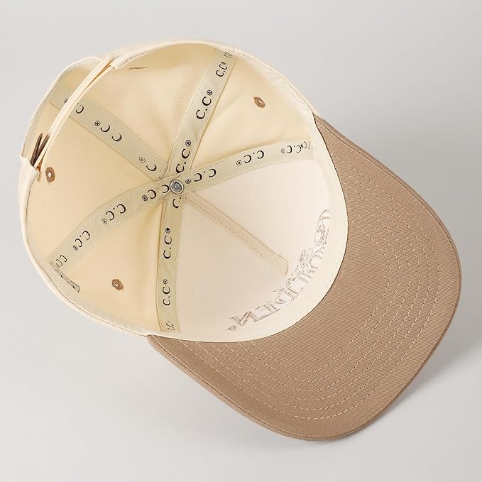 MIRMARU Two-Tone Vintage Canvas Trucker Hats for Men & Women, Adjustable Size Baseball Caps with Trendy Embroidered Design