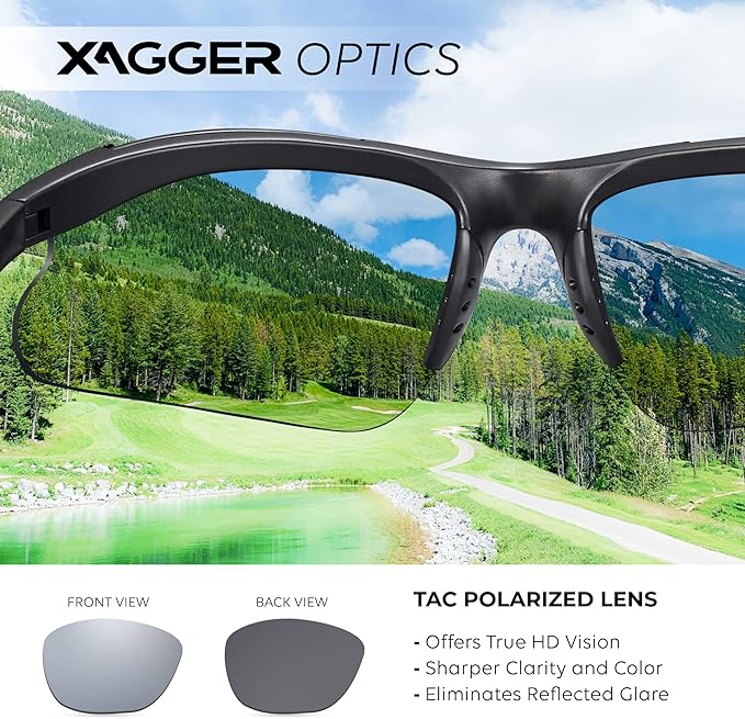 Xagger Kids Youth Polarized Sports Sunglasses for Boys Girls Baseball Softball Glasses TR90 Frame
