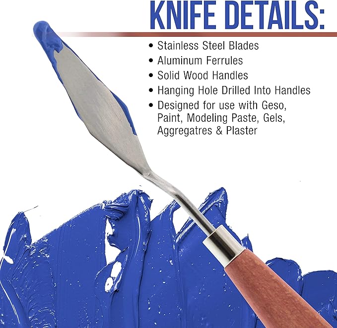 U.S. Art Supply 18-Piece Stainless Steel Palette Knife Set - Image 5
