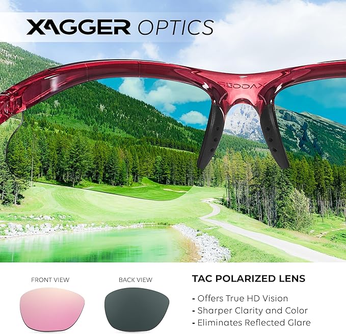 Xagger Kids Youth Polarized Sports Sunglasses for Boys Girls Baseball Softball Glasses TR90 Frame
