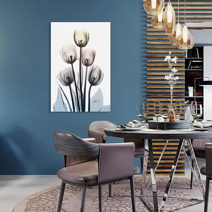 Empire Art Direct 48"x32" Frameless Tempered Glass Wall Art, Springing Tulips - Image 3
