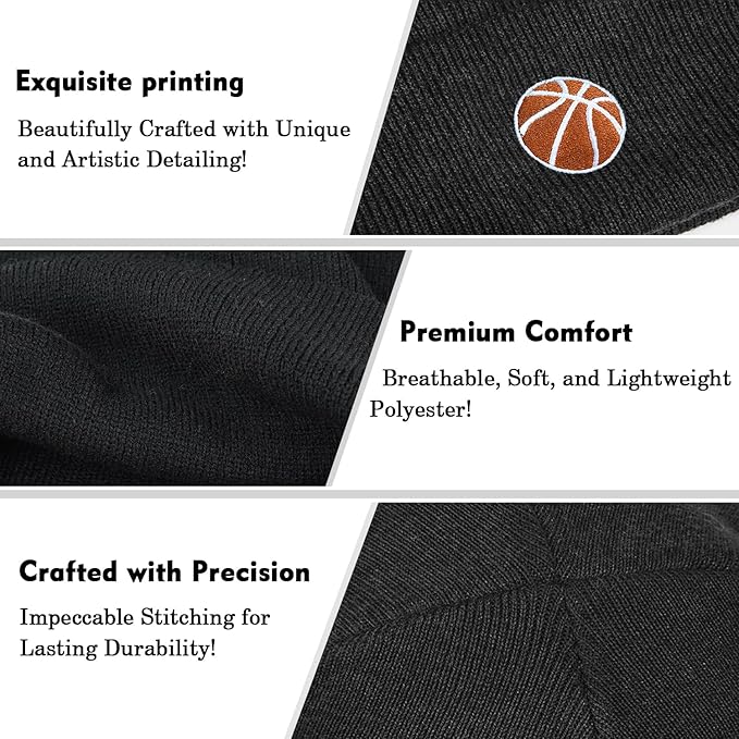 Sport Beanie Baseball Basketball Hockey Gifts for Players and Lovers Men Women