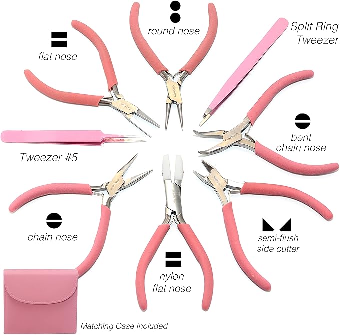 The Beadsmith Fashion Color Pliers – Set of 8 Slimline Color-Coordinated Tools - Image 3