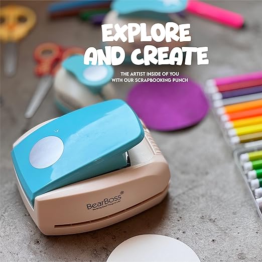 4 Inch Circle Punch, Hole Punch Shapes, Paper Punch Set - Image 3