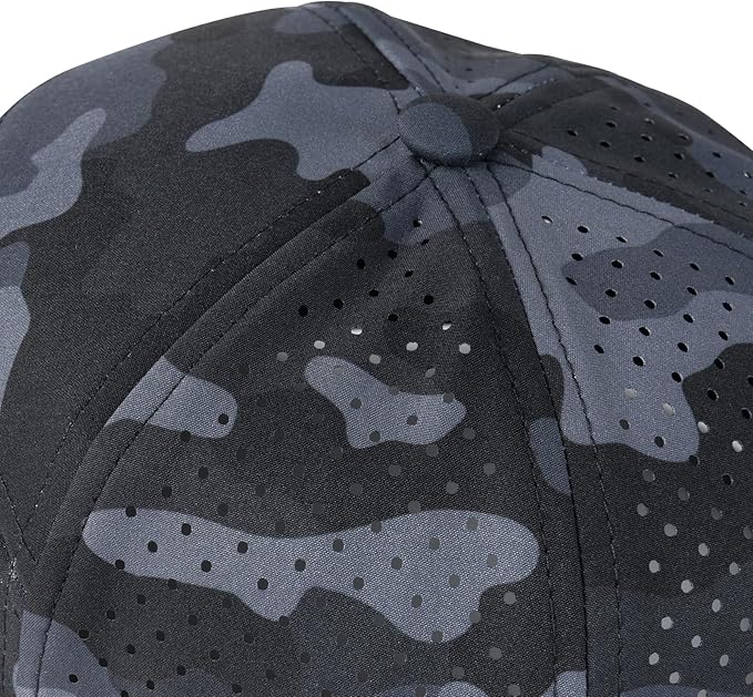 VOBOOM Men Quick Dry Baseball Cap Laser Cut Mesh Ball Curved Brim Snapback Hat