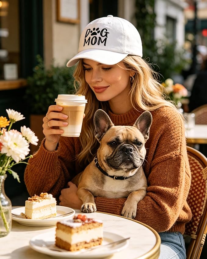 Waldeal Women's Embroidered Dog Mom Hat Adjustable Denim Baseball Cap