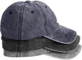 MEINICY 3 Packs Washed-Cotton Plain Baseball Cap, Vintage Adjustable Dad Hats Gift for Men/Women,Unstructured