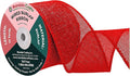Mandala Crafts Red Burlap Wired Ribbon 2.5 Inches Wide Jute Ribbons by MandalaCrafts