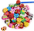 35PCS Fun Animal Fruit Pencil Topper Erasers by Jsehchya