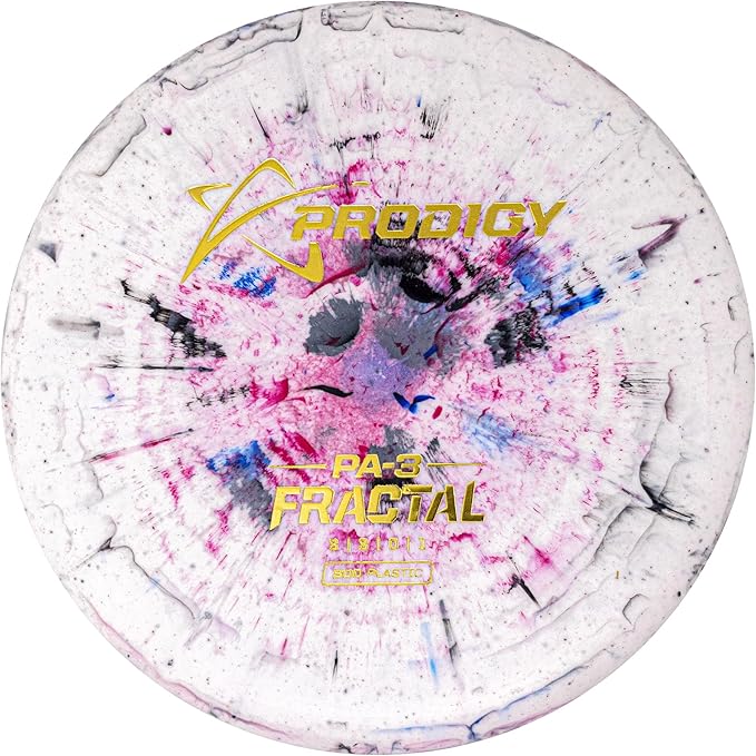 Prodigy Fractal Disc Golf Set | 3 Piece Disc Golf Starter Set for Beginners | Includes PA3, M4, F7 | Perfect for Newer Players | Lightweight, Grippy Plastic w/ Splash Effect | Weights & Colors Vary