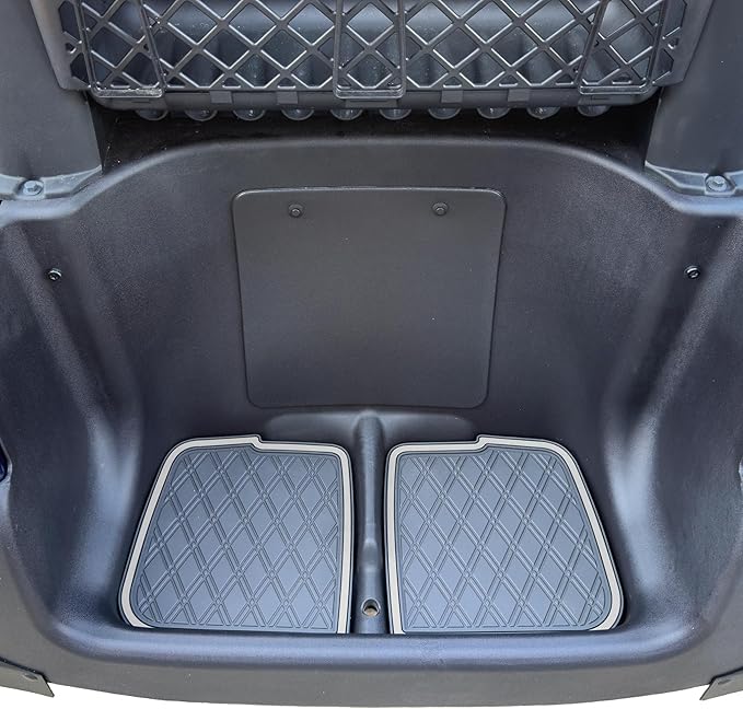 Xtreme MATS Rubber Bag Well Mat Compatible with Club Car Precedent, Onward, Tempo and Atlas Golf Carts (Grey Trim)