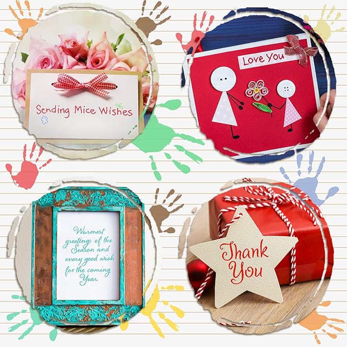 4 Sheets Sentiments Rubber Clear Stamps Set - Image 4