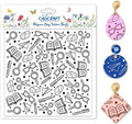 CHGCRAFT School Elements Polymer Clay Texture Sheets Seamless Pattern Books by chgcraft