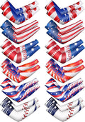 12 Pairs Sports Arm Sleeves for Kids Basketball Baseball Arm Sleeves UV Sun Protection Cooling Arm Cover Sleeve