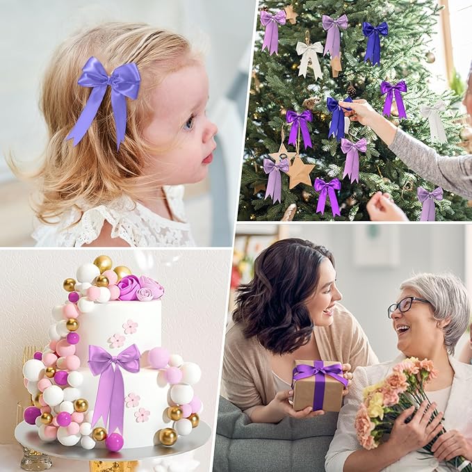 1-1/2 Inch Purple Satin Ribbons - Image 6
