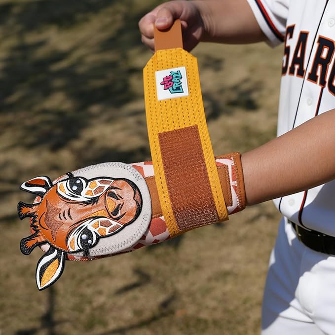 Big Crazy Baseball Sliding Mitt for Youth Sliding Mitt Adult Baseball Sliding Glove Universal Left/Right Hand Drippy Drip Accessory Bulldog Cow Giraffe