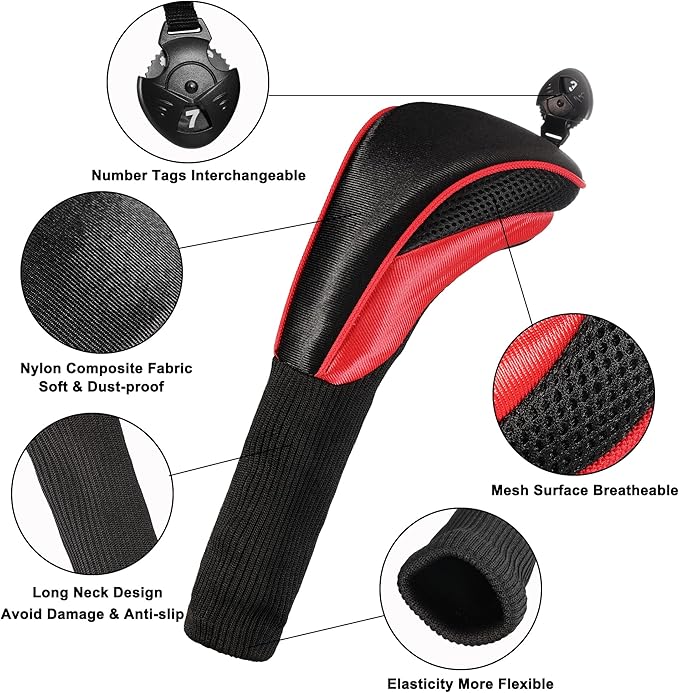 Magnetic Golf Head Covers Wedge Golf Club Headcovers Golf Club Head Covers Fits Most Clubs Gift Set, Travel Protection Accessories