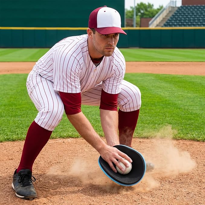 Leyndo Baseball Training Glove Foam Fielding Trainer Infield Training Gloves Baseball Fielding Gloves for Quick Hands Batting Practice Two Hands