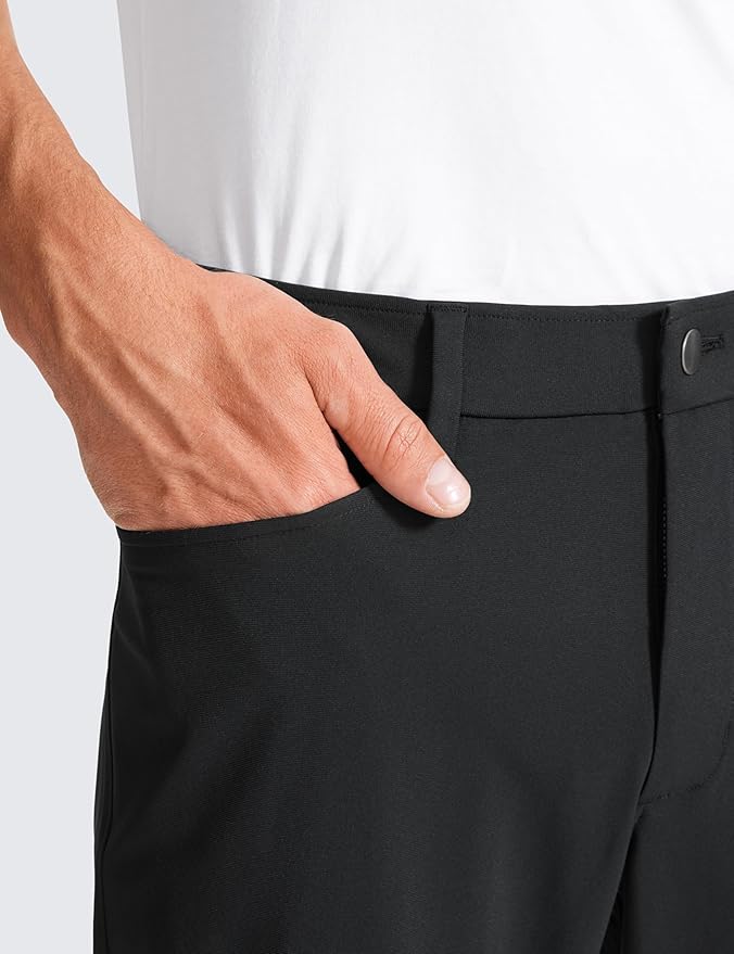 CRZ YOGA All Day Comfy 5-Pocket Golf Pants for Men - 28"/30"/32"/34" Quick Dry Lightweight Casual Work Stretch Trousers