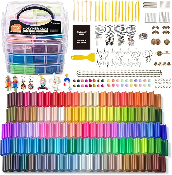 Shuttle Art 112 Colors Polymer Clay Kit by ShuttleArt