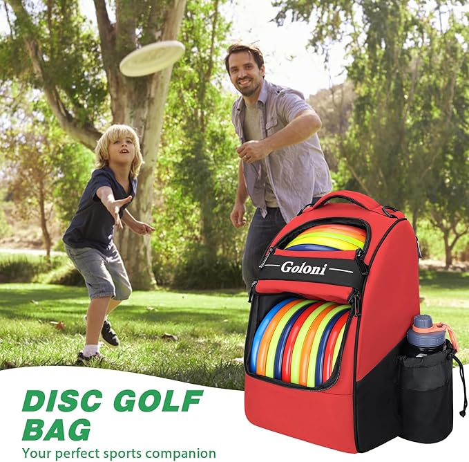 Disc Golf Bag Holds 23+ Discs,Durable Disc Golf Backpack with cooler compartment,Large Capacity Frisbee Bags