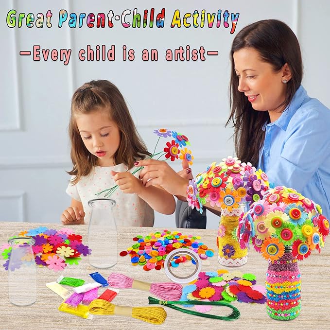 7july Crafts for Girls Ages 6-10 Make Your Own Flower Bouquet - Image 2