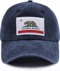 California State Flag Hats for Women Men, Adjustable Cotton California Bear Baseball Cap