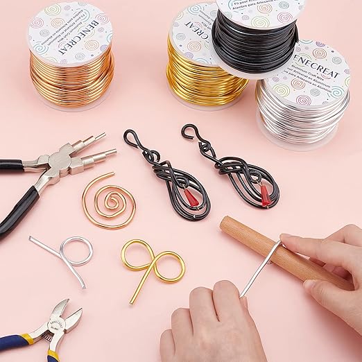 BENECREAT 9 Gauge Jewelry Craft Aluminum Wire 55 Feet Bendable Metal Sculpting - Image 5