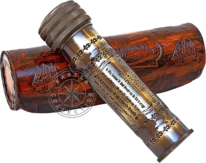 Handmade Brass Kaleidoscope Engraved Nautical Kids Gift - Image 4