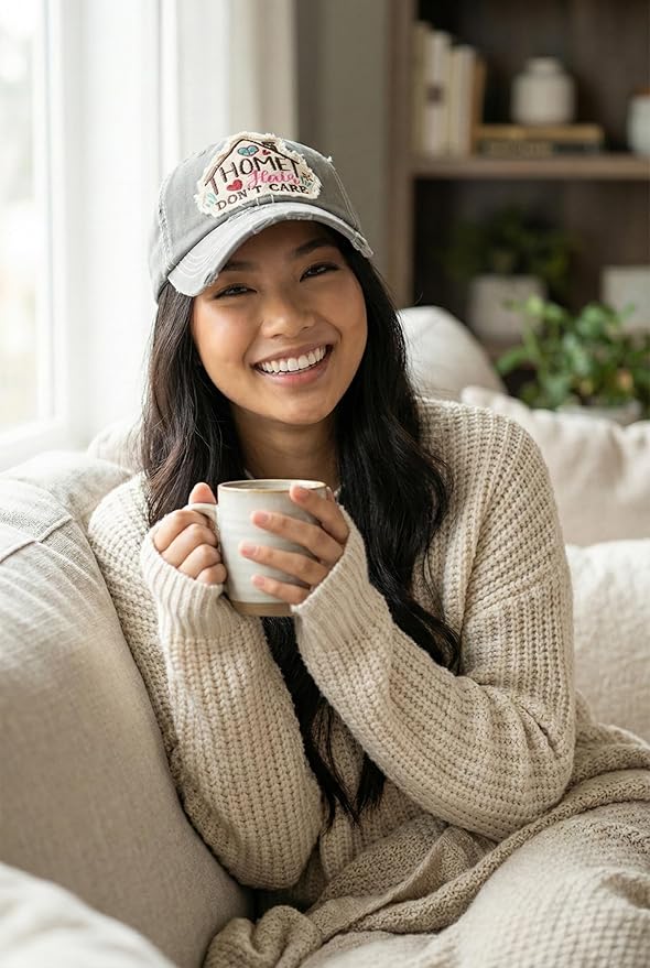 Funky Junque Distressed Vintage Baseball Cap - Embroidered Patch Women's Hat - Holiday, Lifestyle & Patriotic Designs
