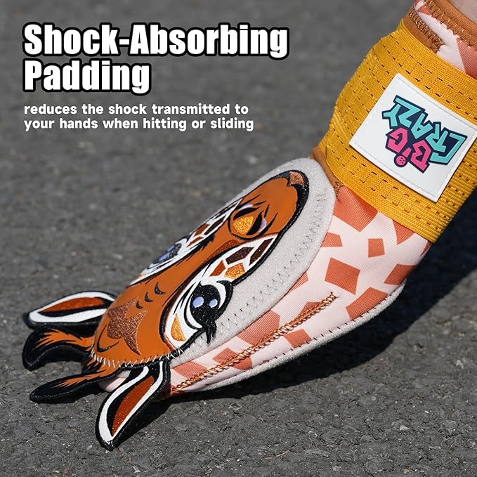 Big Crazy Baseball Sliding Mitt for Youth Sliding Mitt Adult Baseball Sliding Glove Universal Left/Right Hand Drippy Drip Accessory Bulldog Cow Giraffe