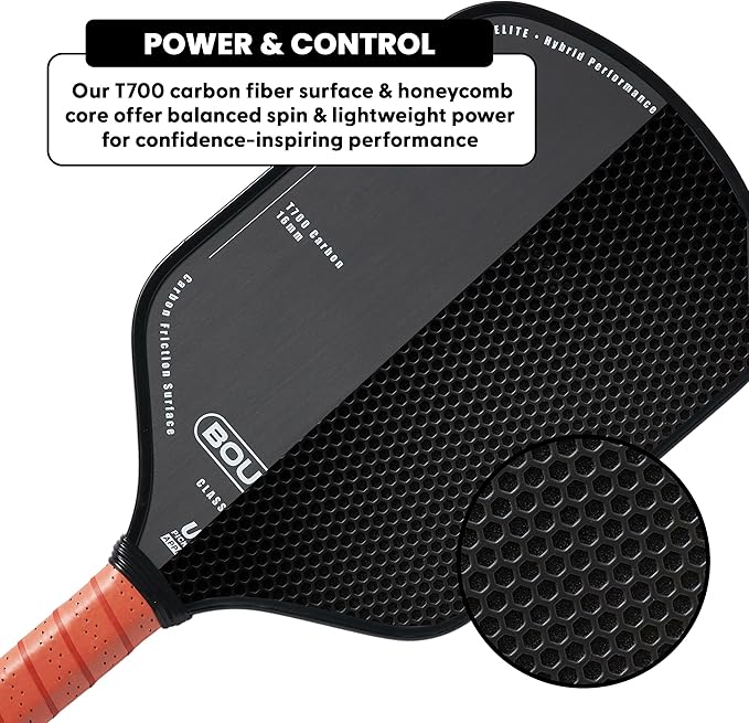 Boulder Carbon Fiber Pickleball Paddle | T700 Carbon Fiber | USAPA Approved - Image 4