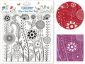 CHGCRAFT Abstract Wildflowers Polymer Clay Texture Sheets Geometric Flowers by chgcraft