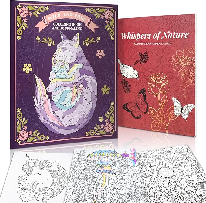 CONDA Coloring Book, 7.1 x 8.5 inches, 2 Books by CONDA