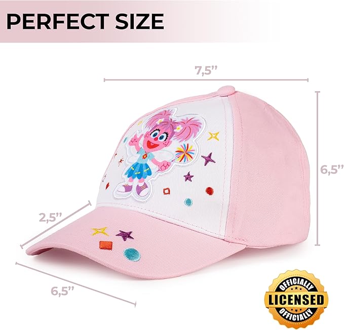 Sesame Street Baseball Cap, Toddler Hats for Boys & Girls Ages 2T-4T, Adjustable Kids Baseball Caps