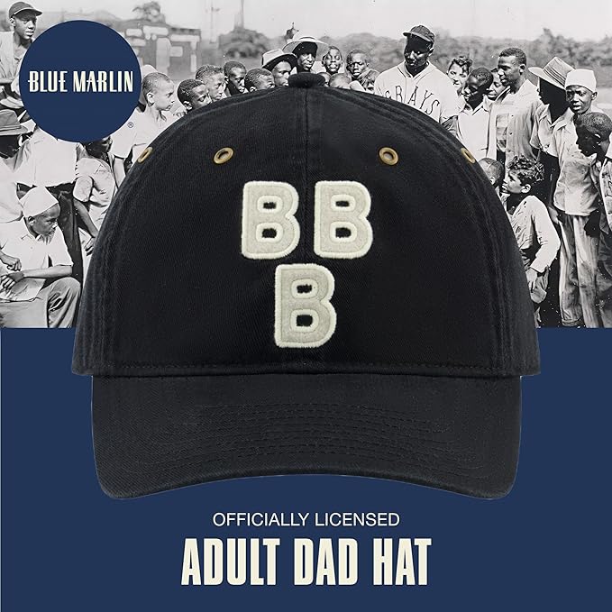 Blue Marlin Dad Hat, Adult Cotton Baseball Cap with Curved Brim, One Size.
