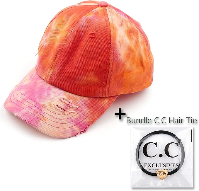 C.C Ponycap Messy High Bun Ponytail Adjustable Glitter Mesh Trucker Baseball Cap