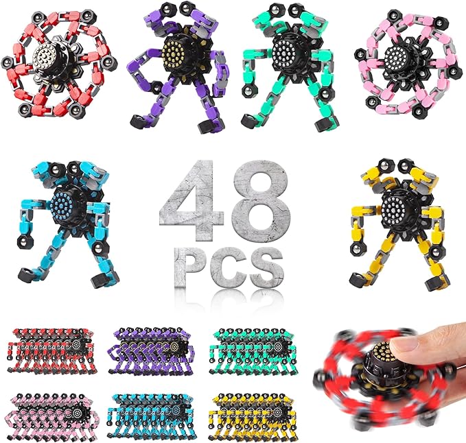Transformable Fidget Spinners for Kids and Adults Stress Relief Sensory Toys by GokeeyJewelry