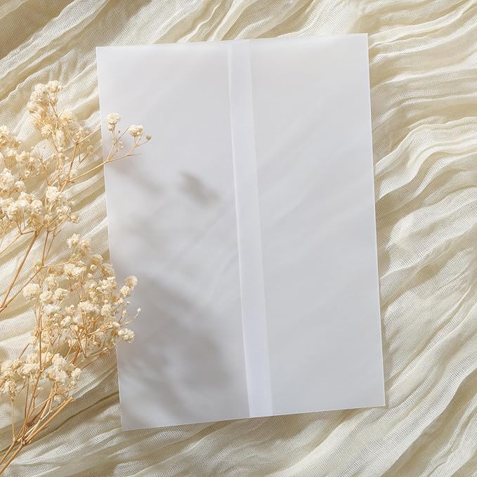 UNIQOOO 120 Pack Pre-Folded Vellum Jackets - Image 3