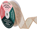 Mandala Crafts Natural Burlap Wired Ribbon 1 Inches Wide Jute Ribbons by MandalaCrafts