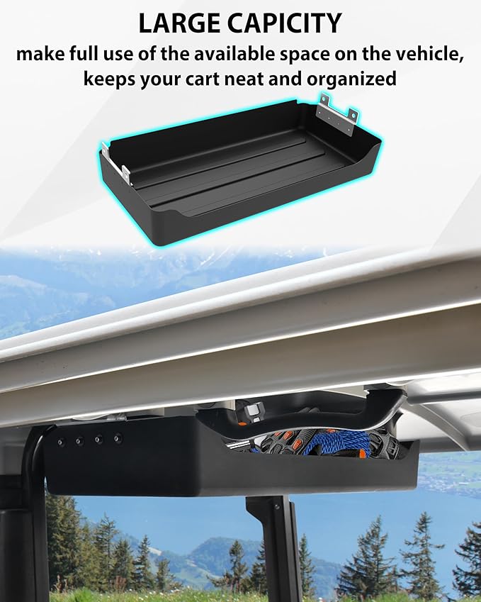 SAUTVS Rear Overhead Storage Tray for Yamaha Drive2 G29 Golf Cart Accessories, Roof Rear Storage Box Ceiling Organizer Tray Compatible with Yamaha Drive2 G29 Standard Factory Golf Cart