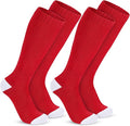 Haysandy 2 Pairs Baseball Softball Socks Athletic Soccer Football Sports Socks Over the Calf for Adult Men Women