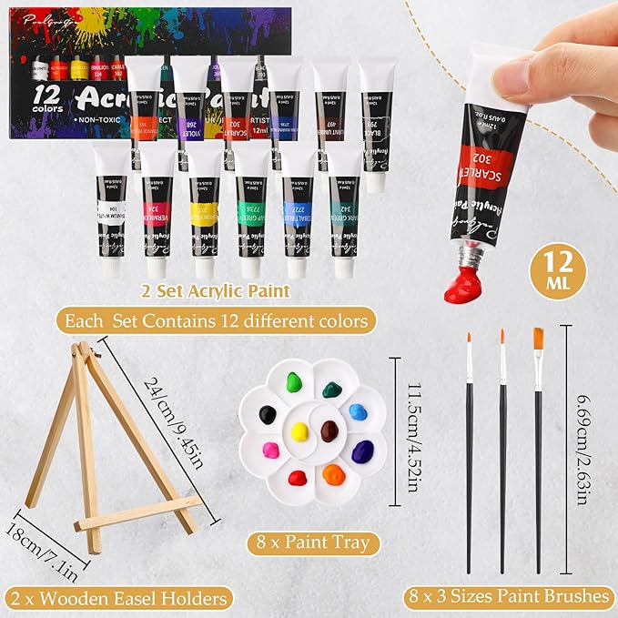 Cholemy 36 Pcs Paint and Sip Kit - Image 4