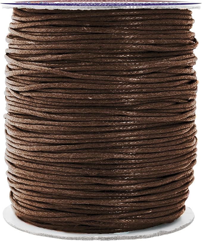 Mandala Crafts 1.5mm 109 Yards Bistre Brown Cotton Waxed Cord by MandalaCrafts