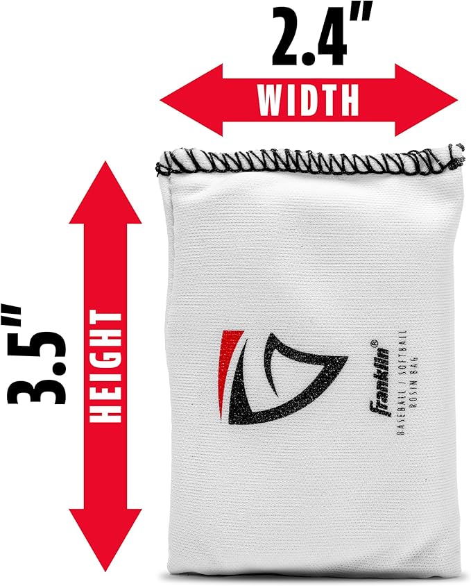 Franklin Sports MLB Gator Grip Rosin Bag - Multi Sport + Baseball + Softball - Absorbs Moisture White